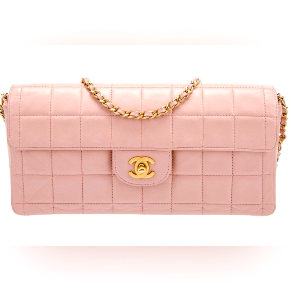 Chanel pink lambskin quilted flap bag